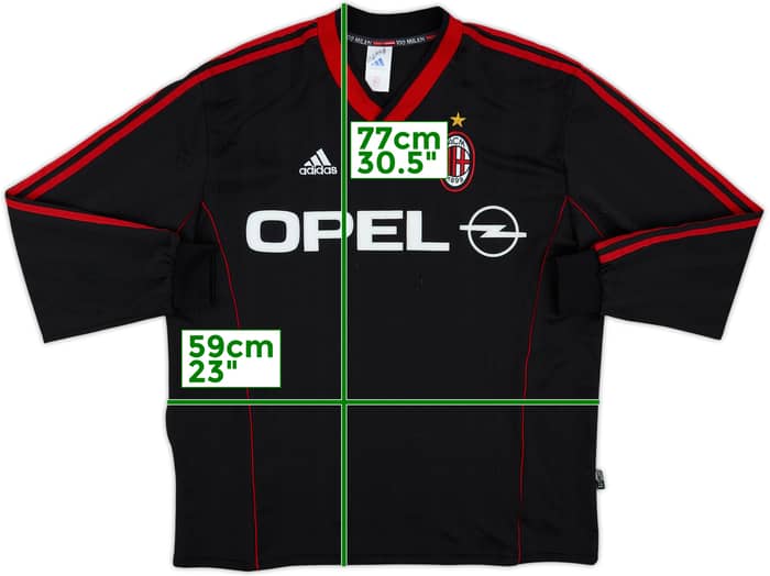 1999-00 AC Milan adidas Training L/S Shirt - 8/10 - (L)