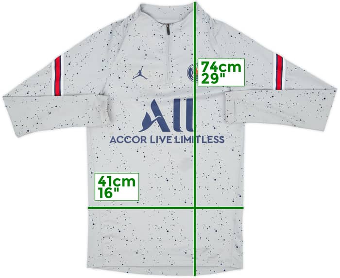 2021-22 Paris Saint-Germain Nike 1/4 Zip Training Top - 7/10 - (XS)