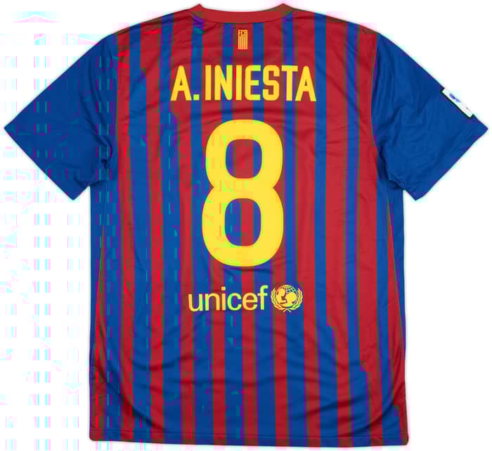 2011-12 Barcelona Home Shirt A.Iniesta #8 - 6/10 - (L)