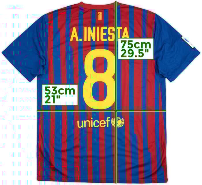 2011-12 Barcelona Home Shirt A.Iniesta #8 - 6/10 - (L)