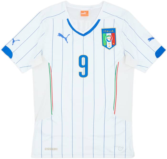 2014-15 Italy Away Shirt Balotelli #9 - 7/10 - (S)