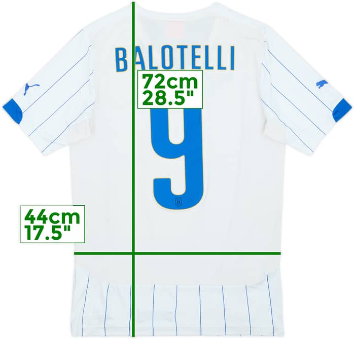 2014-15 Italy Away Shirt Balotelli #9 - 7/10 - (S)