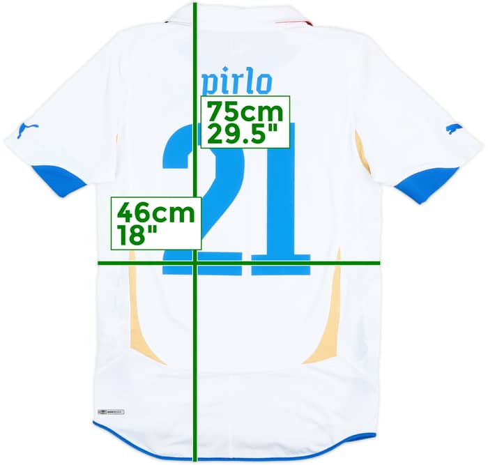 2010-12 Italy Away Shirt Pirlo #21 - 9/10 - (S)