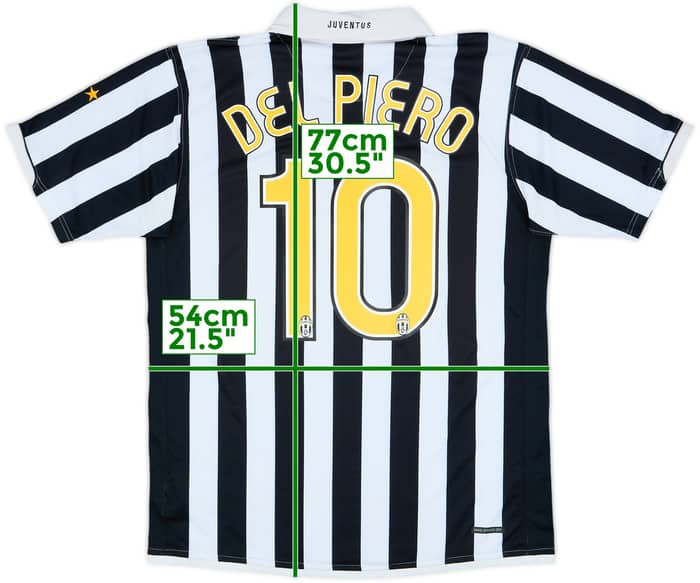 2006-07 Juventus Home Shirt Del Piero #10 - 8/10 - (L)