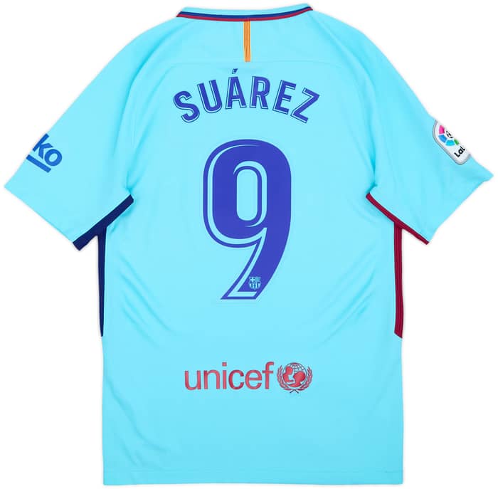 2017-18 Barcelona Away Shirt Suarez #9 - 9/10 - (S)