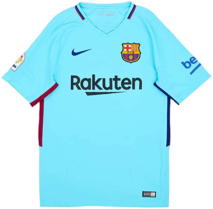 2017-18 Barcelona Away Shirt Suarez #9 - 9/10 - (S)