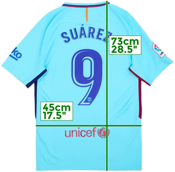 2017-18 Barcelona Away Shirt Suarez #9 - 9/10 - (S)