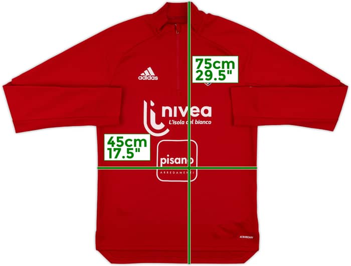 2019-20 Cagliari adidas 1/4 Zip Drill Top - 8/10 - (S)