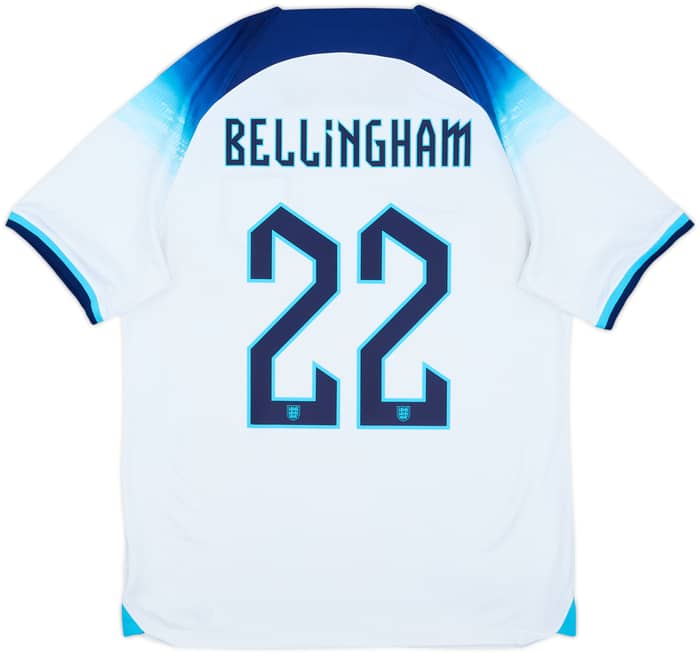 2022-23 England Home Shirt Bellingham #22 - 7/10 - (M)