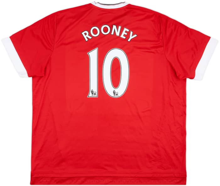 2015-16 Manchester United Home Shirt Rooney #10 - 9/10 - (3XL)