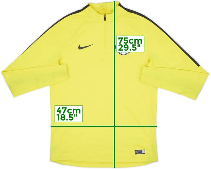 2017-18 Manchester City Nike 1/4 Zip Training Top - 8/10 - (M)