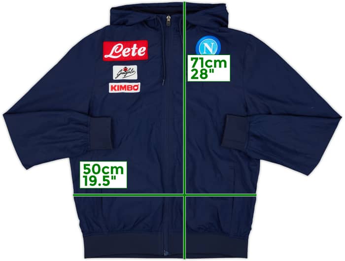 2015-16 Napoli Kappa Hooded Track Jacket - 9/10 - (L)