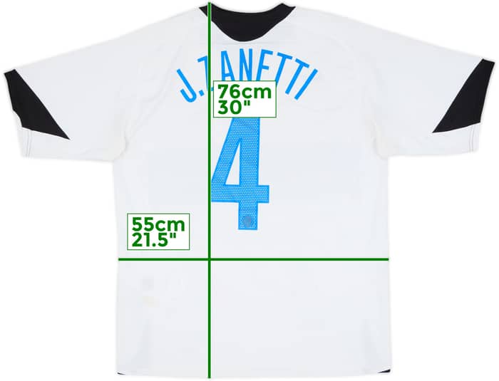2005-06 Inter Milan Away Shirt J. Zanetti #4 - 7/10 - (L)
