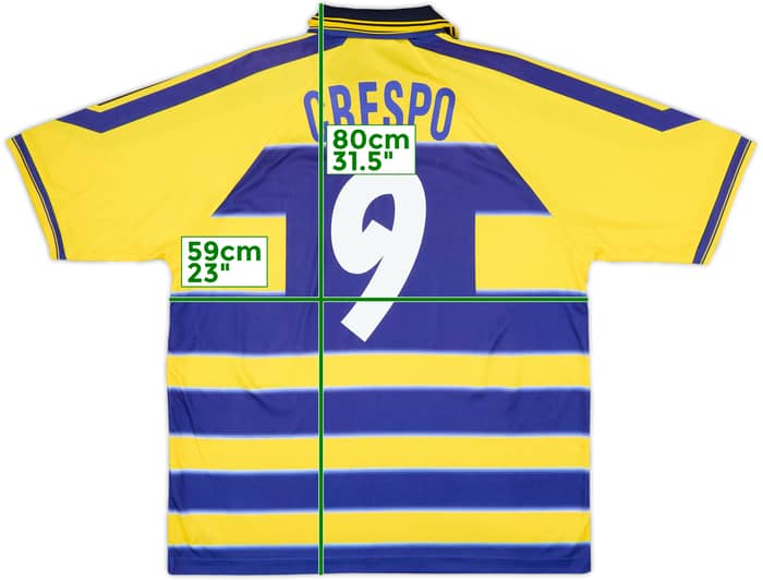1999-00 Parma Home Shirt Crespo #9 - 8/10 - (XL)