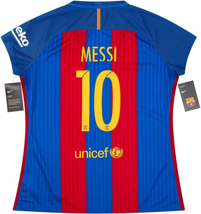 2016-17 Barcelona Home Shirt Messi #10 (Women's XL)