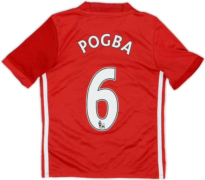 2016-17 Manchester United Home Shirt Pogba #6 - 8/10 - (5-6 Years)