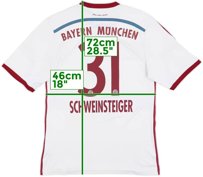 2014-15 Bayern Munich Away Shirt Schweinsteiger #31 - 7/10 - (M)