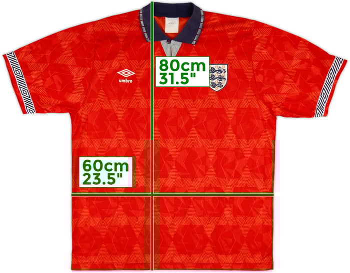 1990-93 England Away Shirt - 9/10 - (XL)