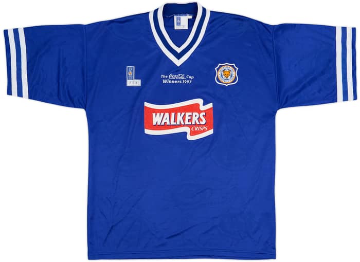 1996-98 Leicester Home Shirt Izzet #6 - 9/10 - (L)