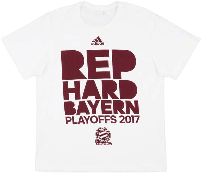 2017-18 Bayern Munich Basketball adidas Graphic Tee - 8/10 - (L)