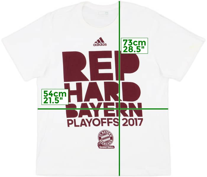 2017-18 Bayern Munich Basketball adidas Graphic Tee - 8/10 - (L)
