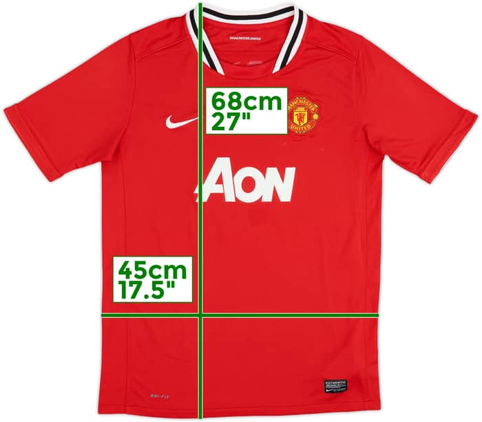 2011-12 Manchester United Home Shirt - 8/10 - (XL.Boys)