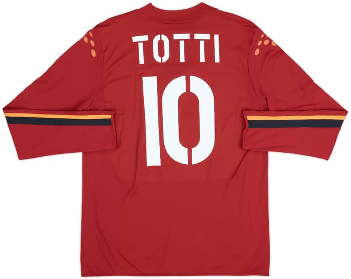 2004-05 Roma Home L/S Shirt Totti #10 - 5/10 - (XXL)