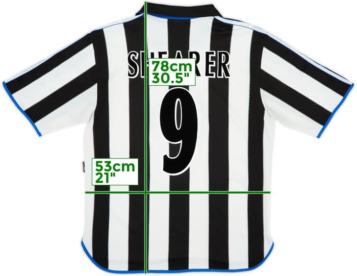 1999-00 Newcastle Home Shirt Shearer #9 - 9/10 - (L)