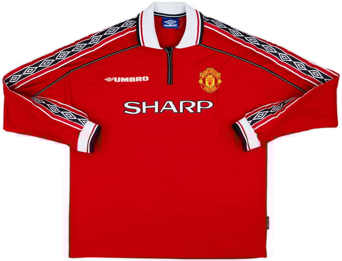 1998-00 Manchester United Home L/S Shirt Keane #16 - 8/10 - (XL)