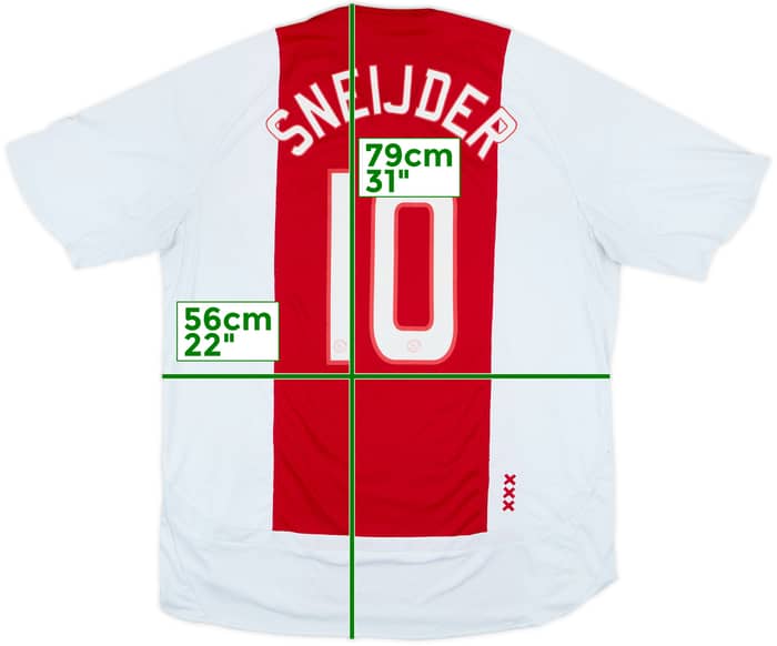 Camiseta de local del Ajax 2006-07 Sneijder #10 - 6/10 - (L)