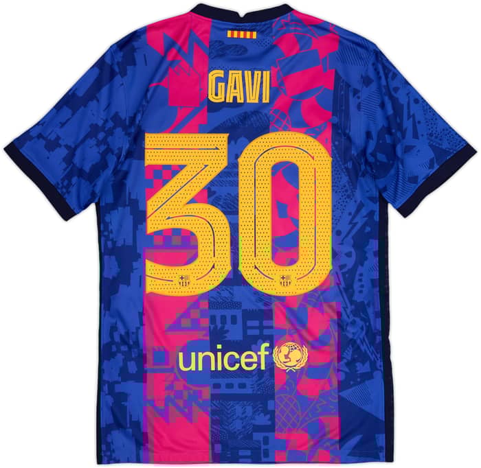 2021-22 Barcelona Third Shirt Gavi #30 - 9/10 - (S)