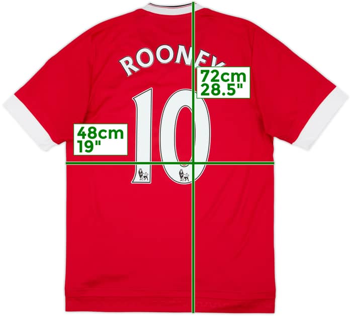 2015-16 Manchester United Home Shirt Rooney #10 - 7/10 - (M)