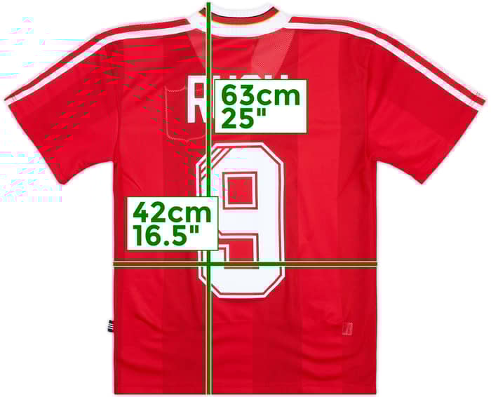 Camiseta de local del Liverpool 1995-96 Rush #9 - 10/10 - (Niños S.)