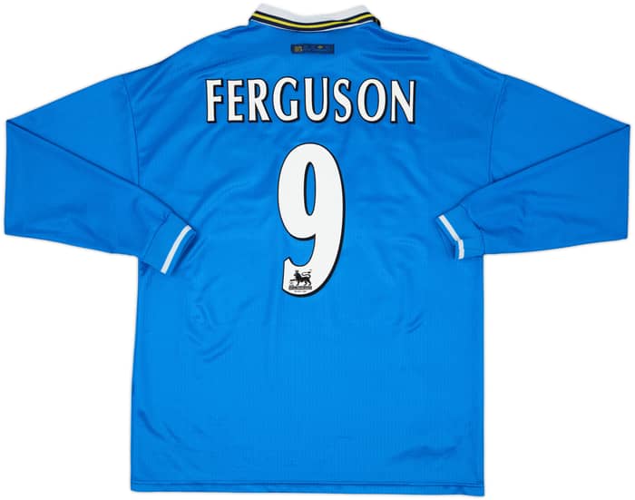 1997-99 Everton Home L/S Shirt Ferguson #9 - 6/10 - (XL)