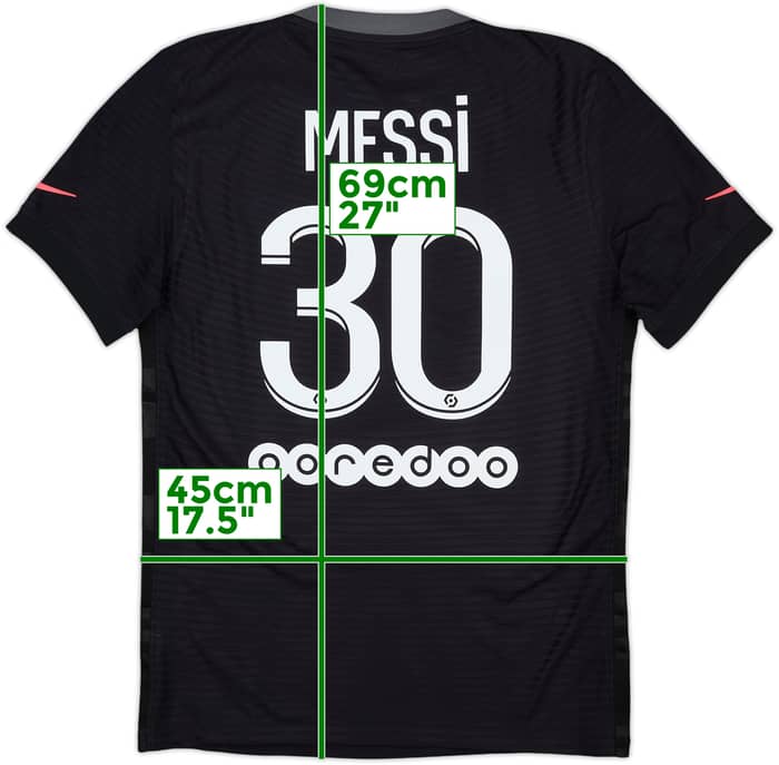 2021-22 Paris Saint-Germain Authentic Third Shirt Messi #30 - 8/10 - (S)