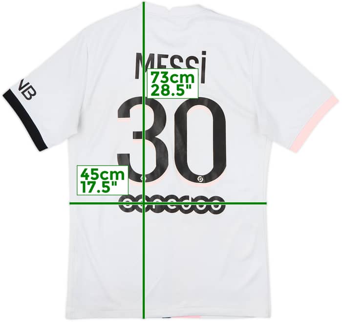 2021-22 Paris Saint-Germain Camiseta de visitante Messi #30 - 5/10 - (S)