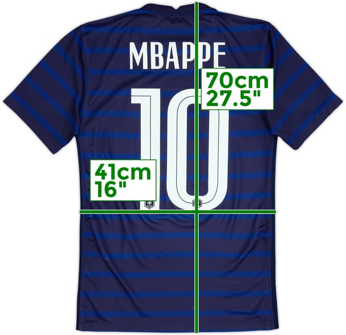 2020-21 France Home Shirt Mbappe #10 - 8/10 - (XS)