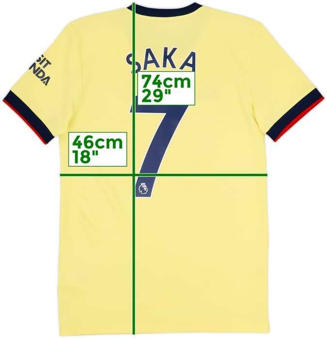 2021-22 Arsenal Away Shirt Saka #7 - 6/10 - (S)