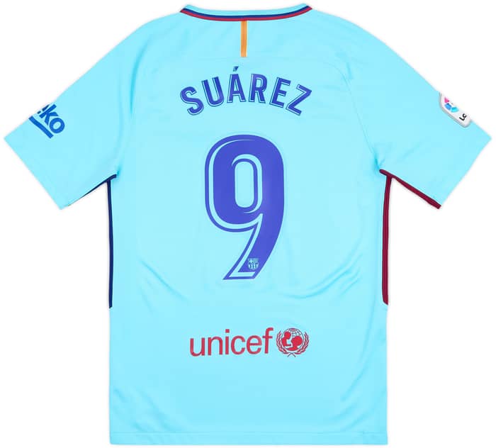 2017-18 Barcelona Away Shirt Suarez #9 - 9/10 - (S)
