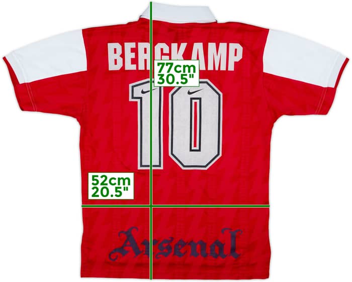 1994-96 Arsenal Home Shirt Bergkamp #10 - 5/10 - (L)