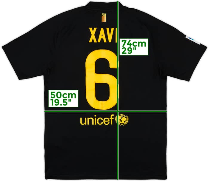 2011-12 Barcelona Away Shirt Xavi #6 - 7/10 - (M)