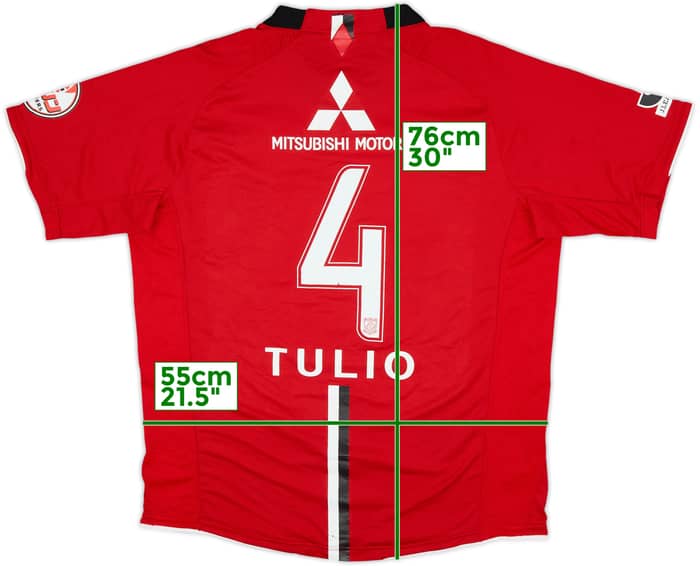 Camiseta de local del Urawa Red Diamonds 2008 Tulio #4 - 7/10 - (XL)