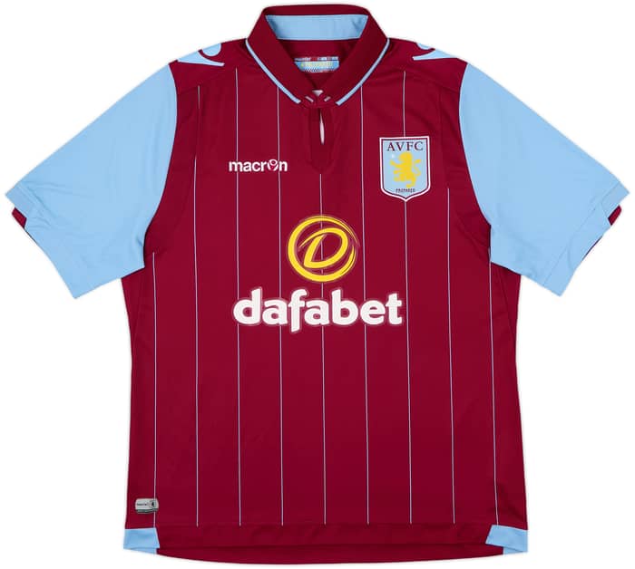 2014-15 Aston Villa Home Shirt Benteke #20 - 10/10 - (XL.Boys)