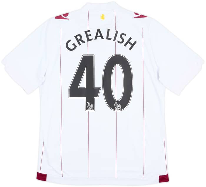 2014-15 Aston Villa Away Shirt Grealish #40 - 9/10 - (XL.Boys)