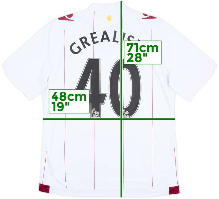 2014-15 Aston Villa Away Shirt Grealish #40 - 9/10 - (XL.Boys)