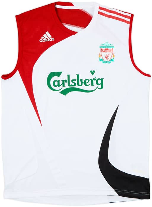 2007-08 Liverpool adidas Chaleco de entrenamiento - 8/10 - (L)