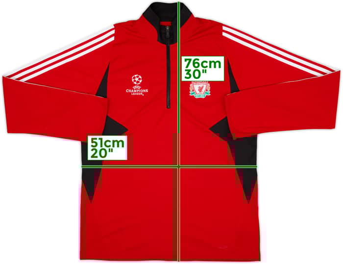 2007-08 Liverpool adidas CL 1/4 Zip Drill Top - 7/10 - (L)