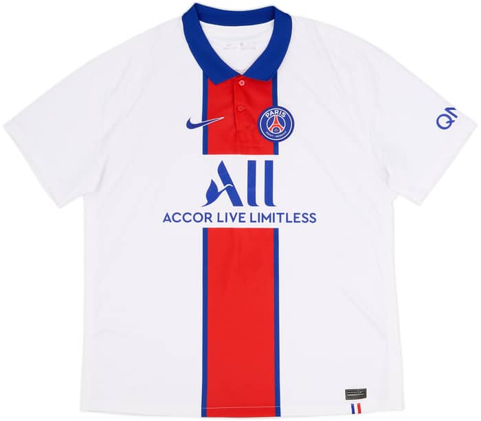 Camiseta de visitante de Paris Saint-Germain 2020-21 Mbappe #7 - 10/10 - (XL)