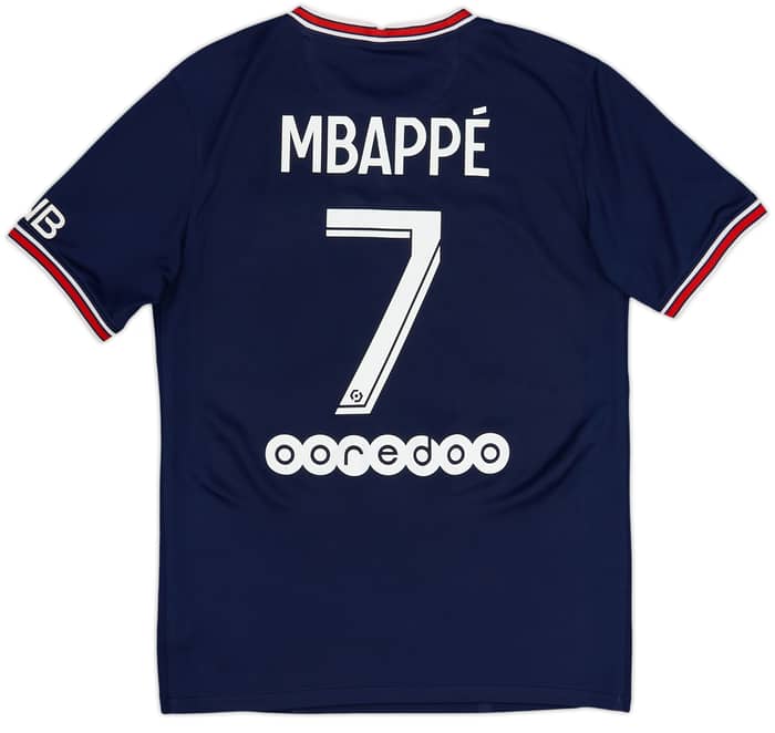 2021-22 Paris Saint-Germain Home Shirt Mbappe #7 - 9/10 - (S)