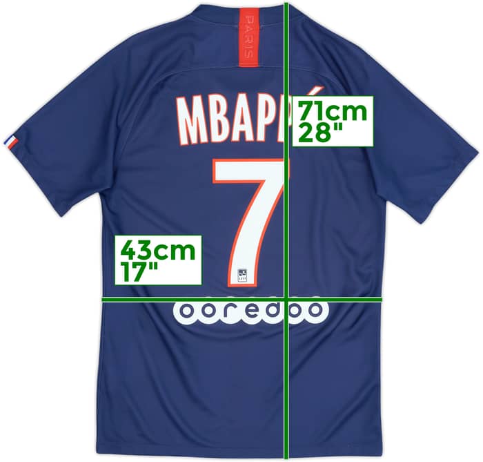 2019-20 Paris Saint-Germain Camiseta Local Mbappe #7 - 6/10 - (S)
